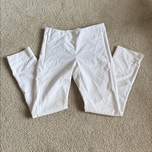J Jill Essentials Cotton Stretch Pants in White